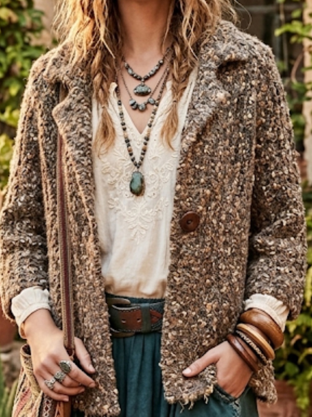 Marisa Christina Multicolor Chunky Knit Cardigan Sz S